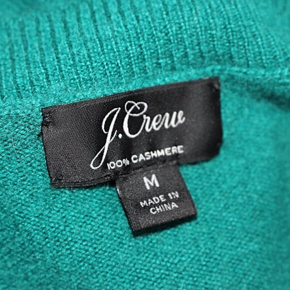 J Crew - Long Sleeve Cashmere Everyday Crewneck Dress in Spicy Jade, Med - Picture 3 of 9